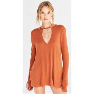 Urban Outfitters Irresistible Cutout Deep V Tee